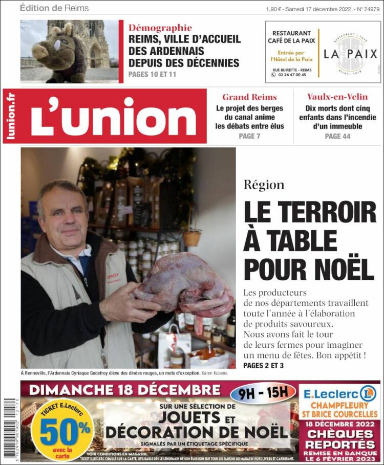 Portada de L'Union (Francia)