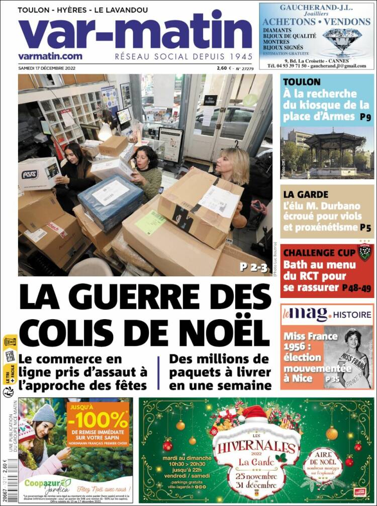 Portada de Var-Matin (Francia)