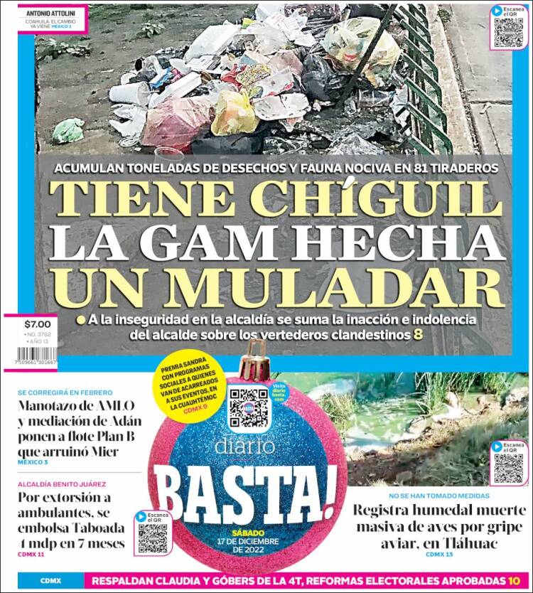 Portada de Diario Basta (M&eacute;xico)