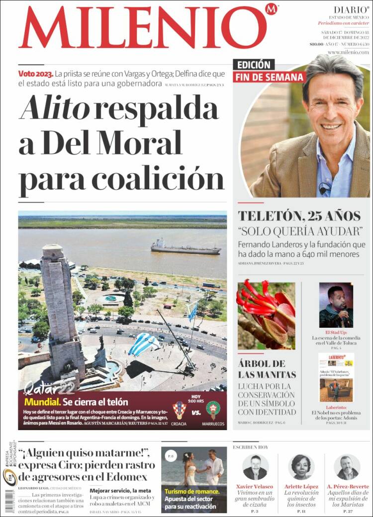 Portada de Milenio - Estado de México (M&eacute;xico)