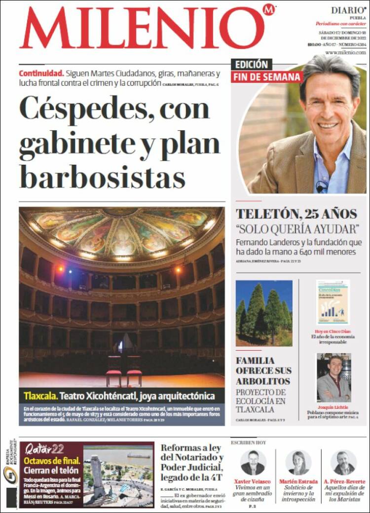 Portada de Milenio de Puebla (M&eacute;xico)