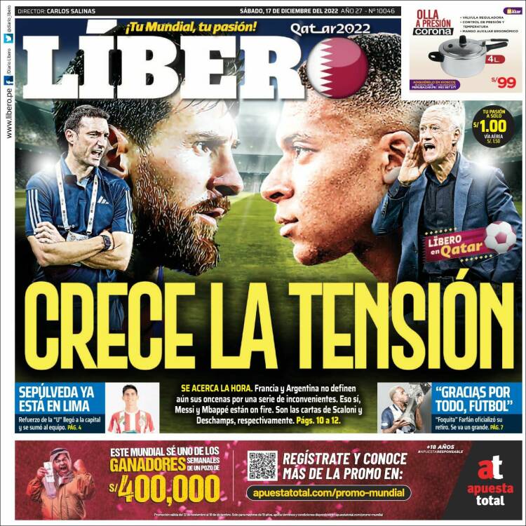 Portada de Líbero (Per&uacute;)