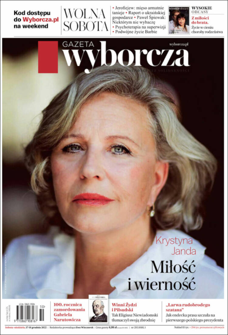 Portada de Gazeta Wyborcza (Polonia)
