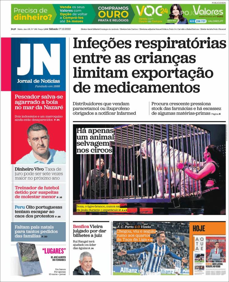 Portada de Jornal de Notícias (Portugal)