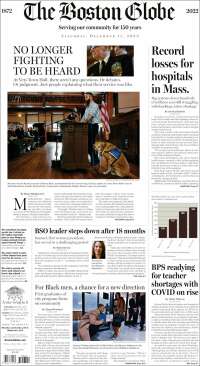 Portada de Boston Globe (USA)