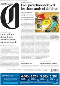 Portada de The Oregonian (USA)