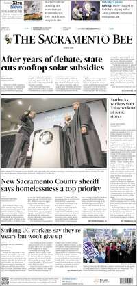 Portada de The Sacramento Bee (USA)