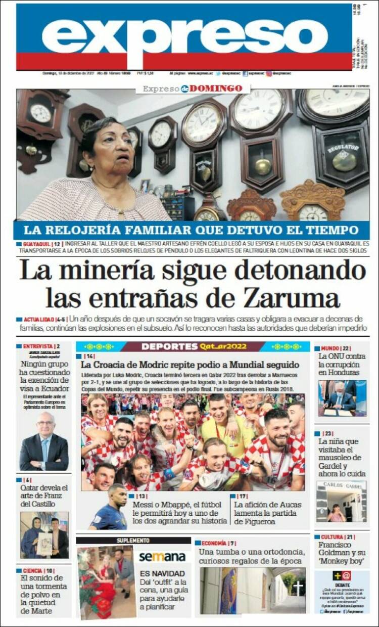 Portada de Expreso (Ecuador)