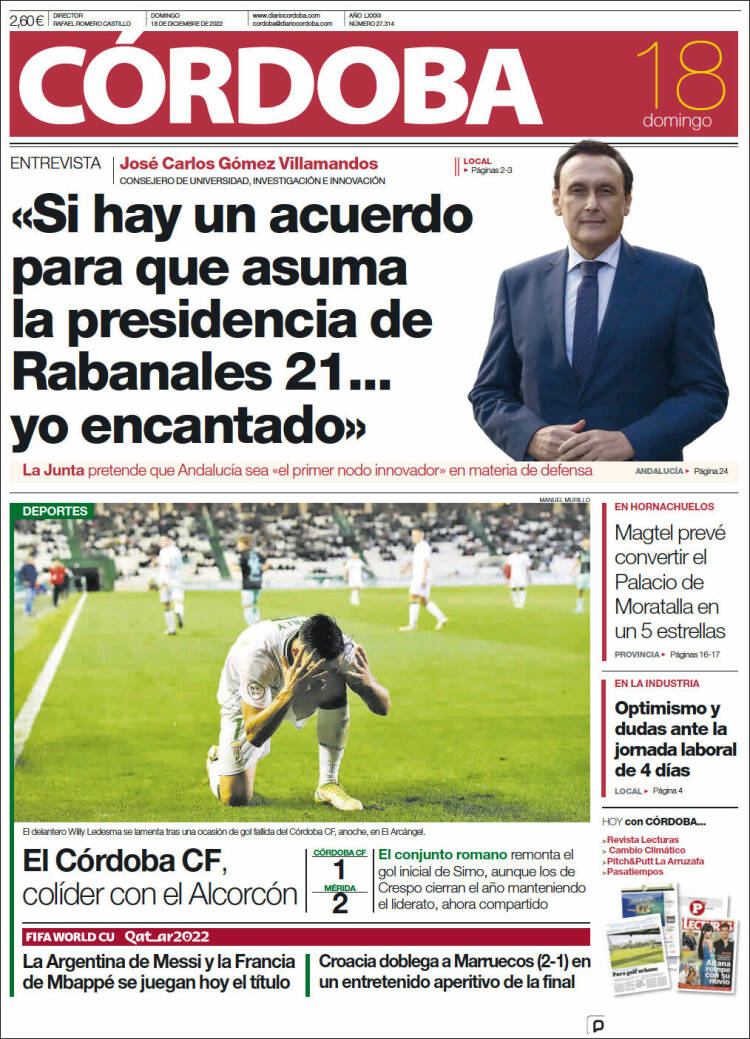 Portada de Diario de Córdoba (España)