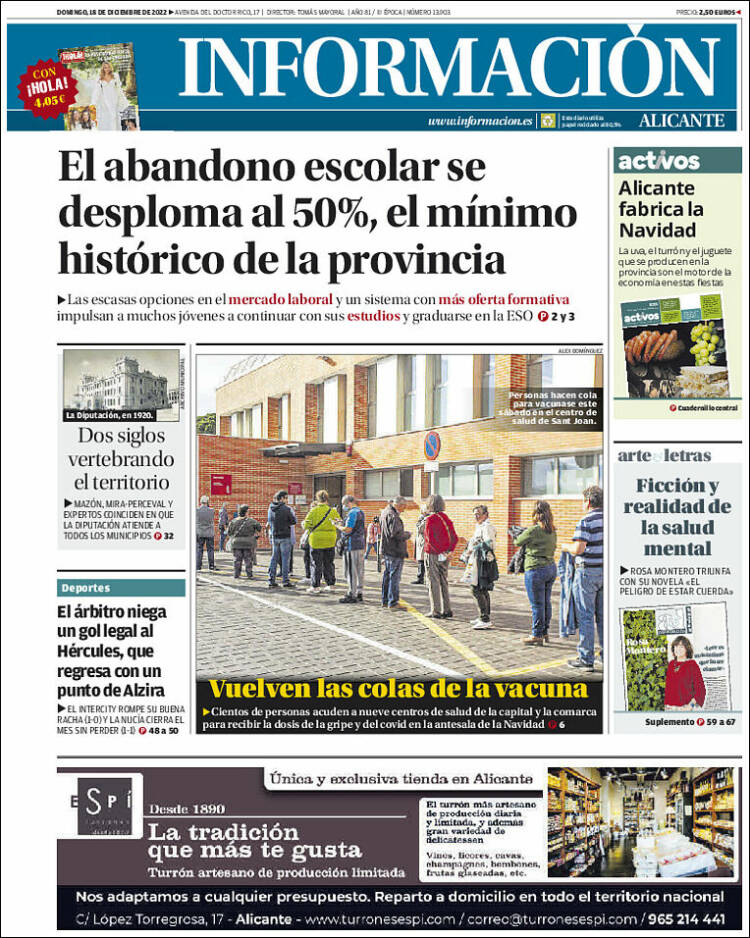 Portada de Diario Información (España)