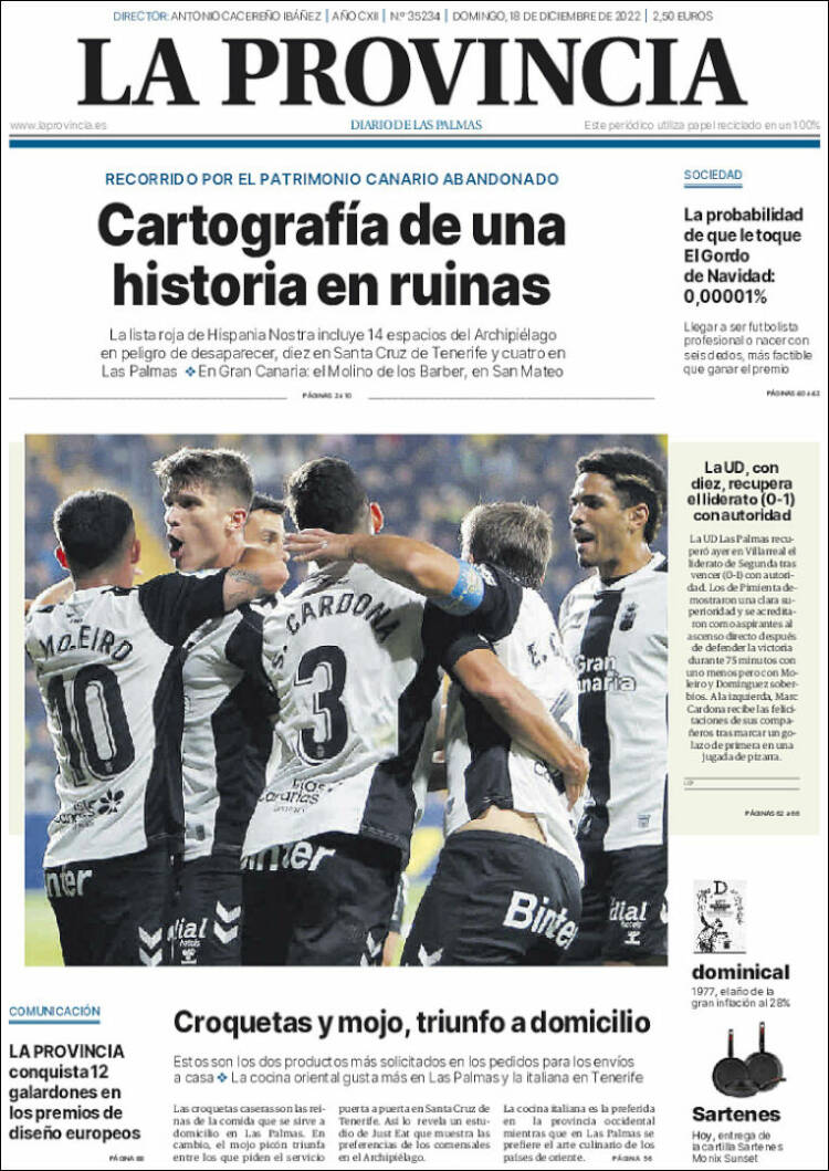 Portada de La Provincia (España)