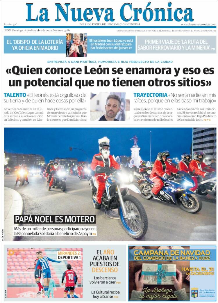 Portada de La Nueva Crónica (España)