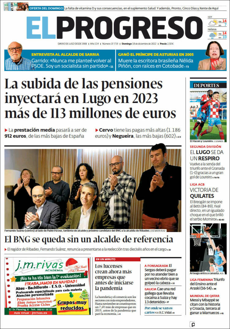 Portada de El Progreso (España)