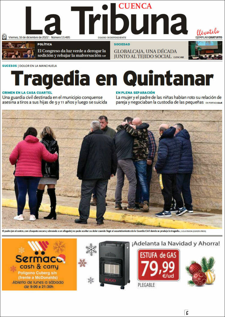 Portada de La Tribuna de Cuenca (España)