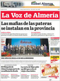 Portada de La Voz de Almería (España)