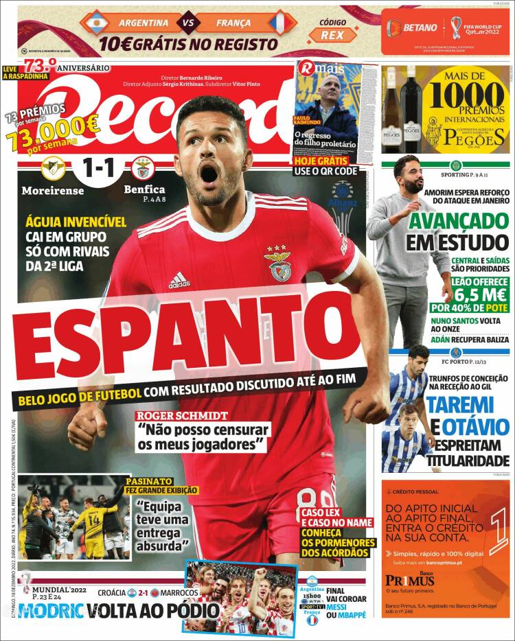 Portada de Record (Portugal)