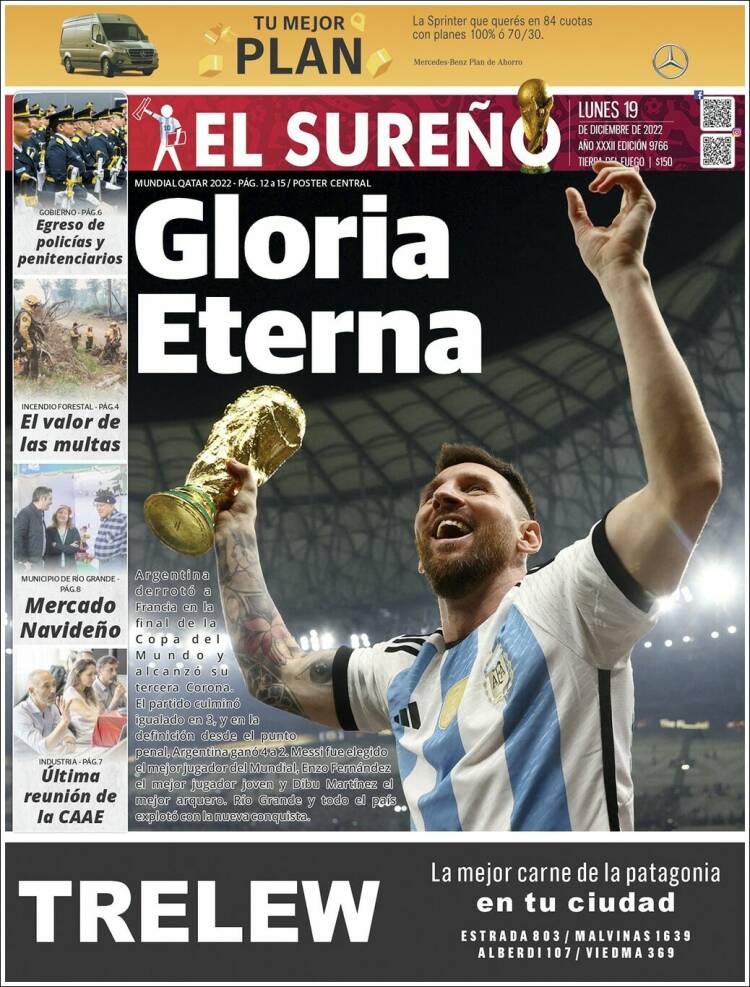 Portada de Diario El Sureño (Argentina)