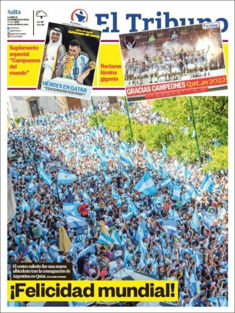 Portada de El Tribuno - Salta (Argentina)