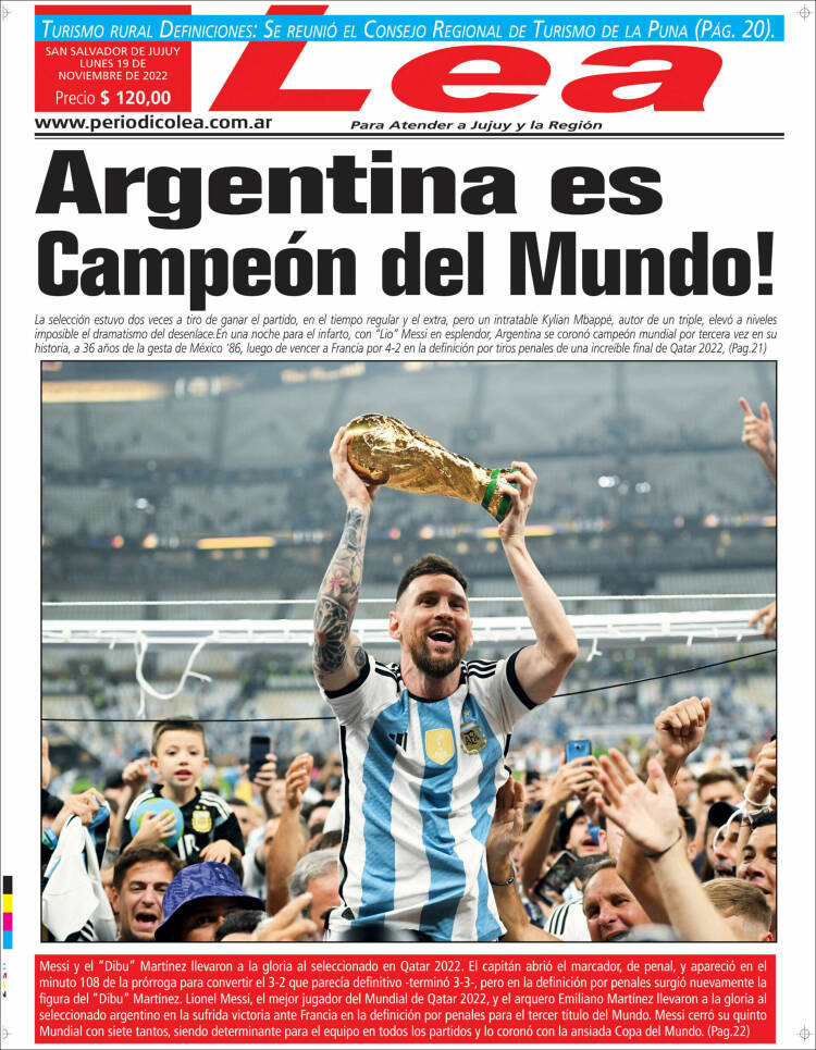 Portada de Periódico Lea (Argentina)