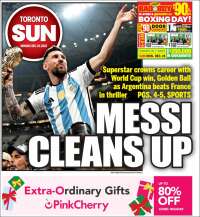 Portada de The Toronto Sun (Canada)