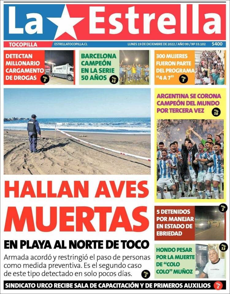 Portada de La Estrella de Tocopilla (Chile)