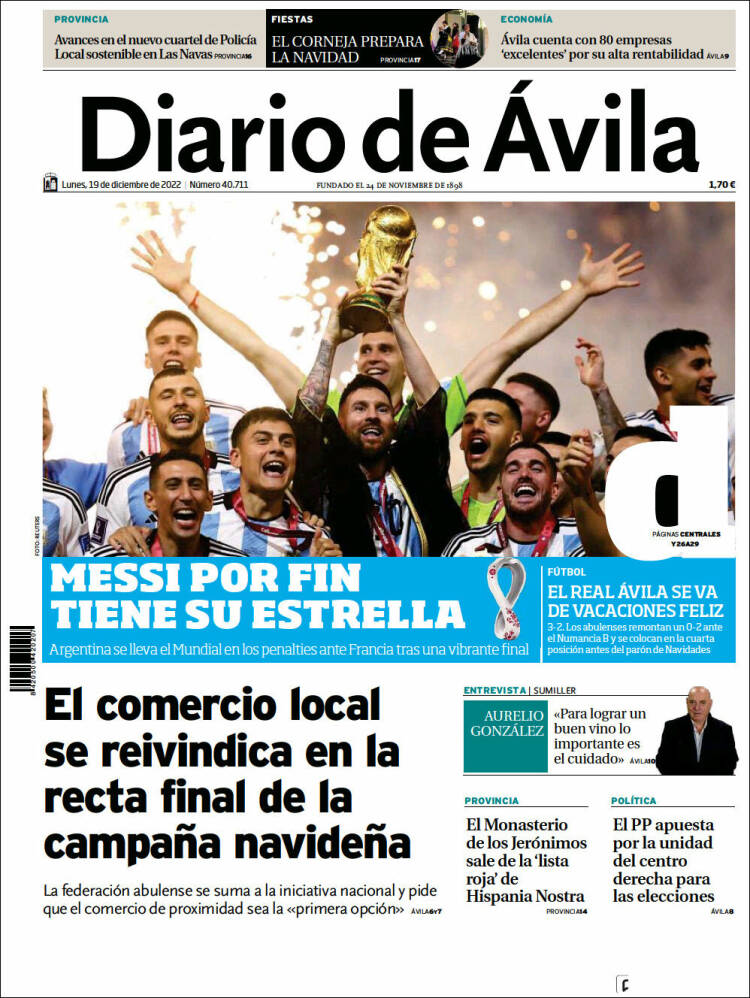 Portada de Diario de Ávila (España)