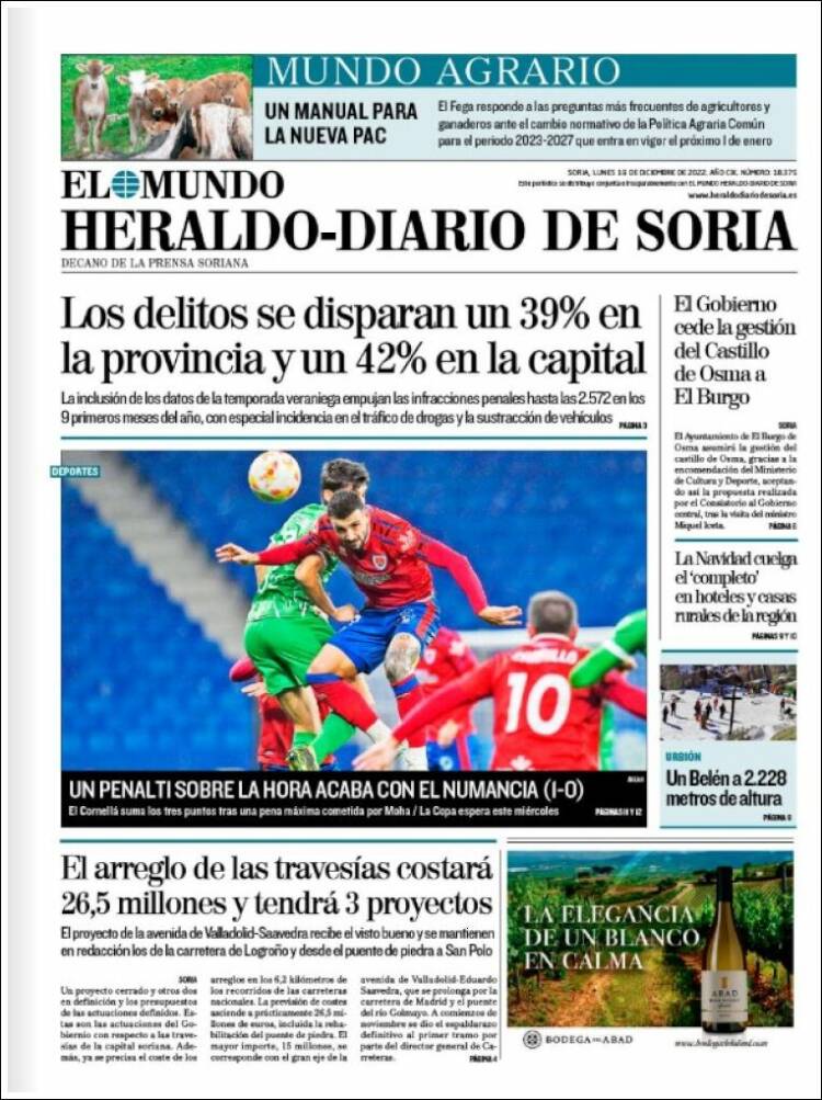 Portada de Diario de Soria (Spain)