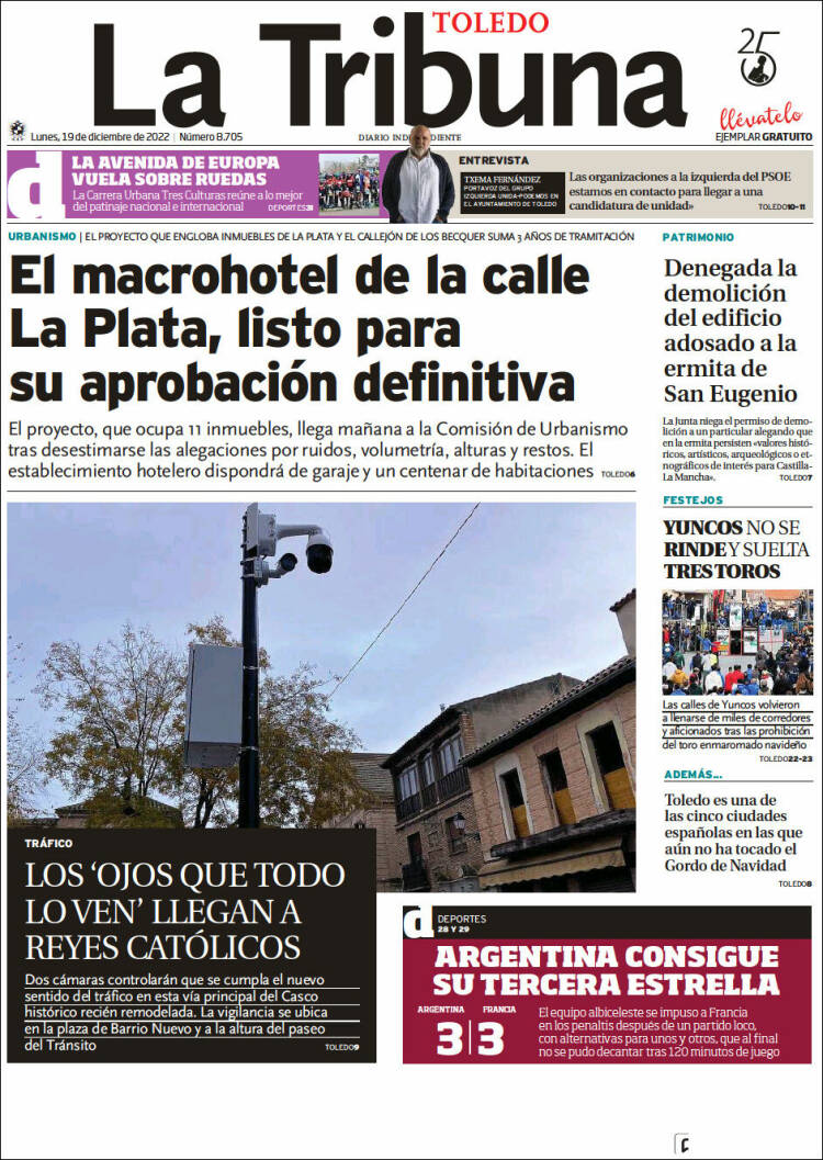 Portada de La Tribuna de Toledo (España)