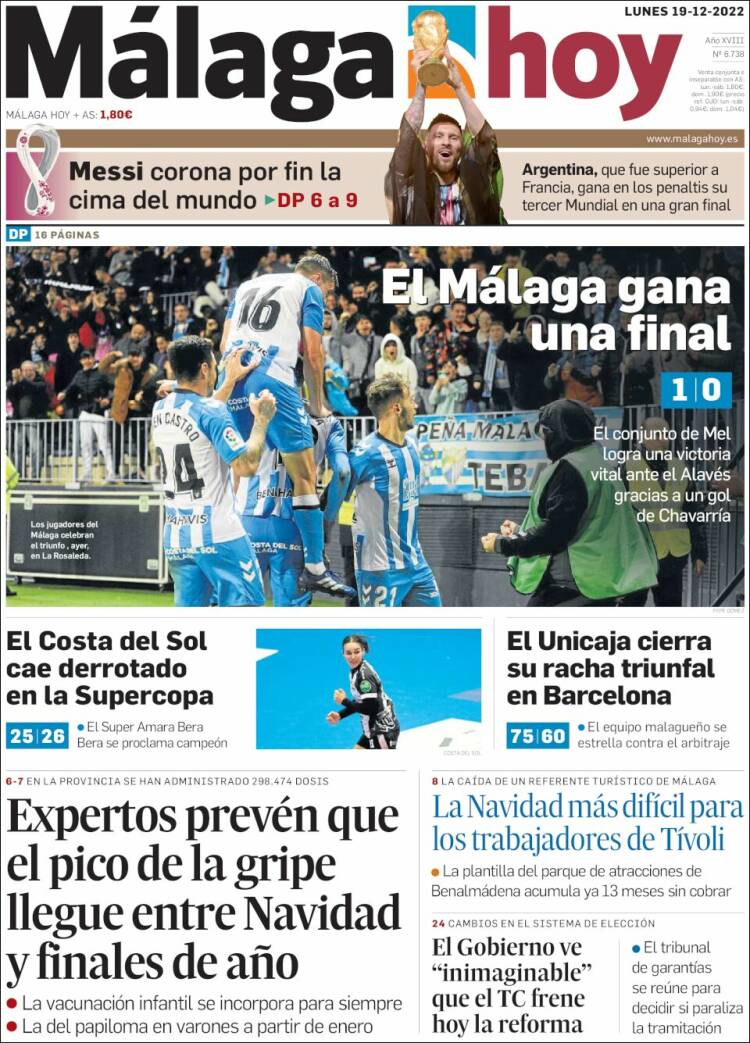 Portada de Málaga Hoy (Espagne)