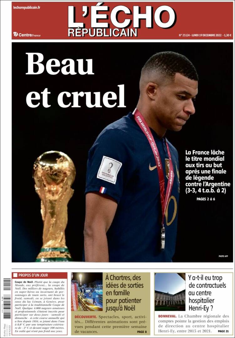 Portada de L'Echo Républicain (France)