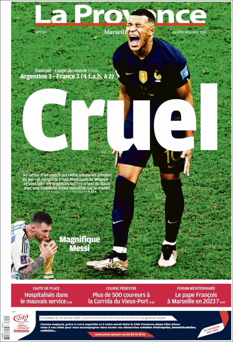 Portada de La Provence (Francia)