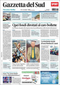 Portada de Gazzetta del Sud (Italia)