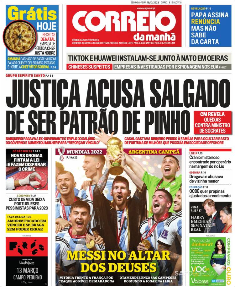 Portada de Correio da Manhã (Portugal)