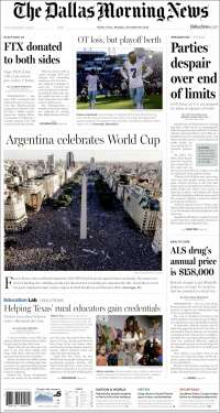 Portada de Dallas Morning News (USA)