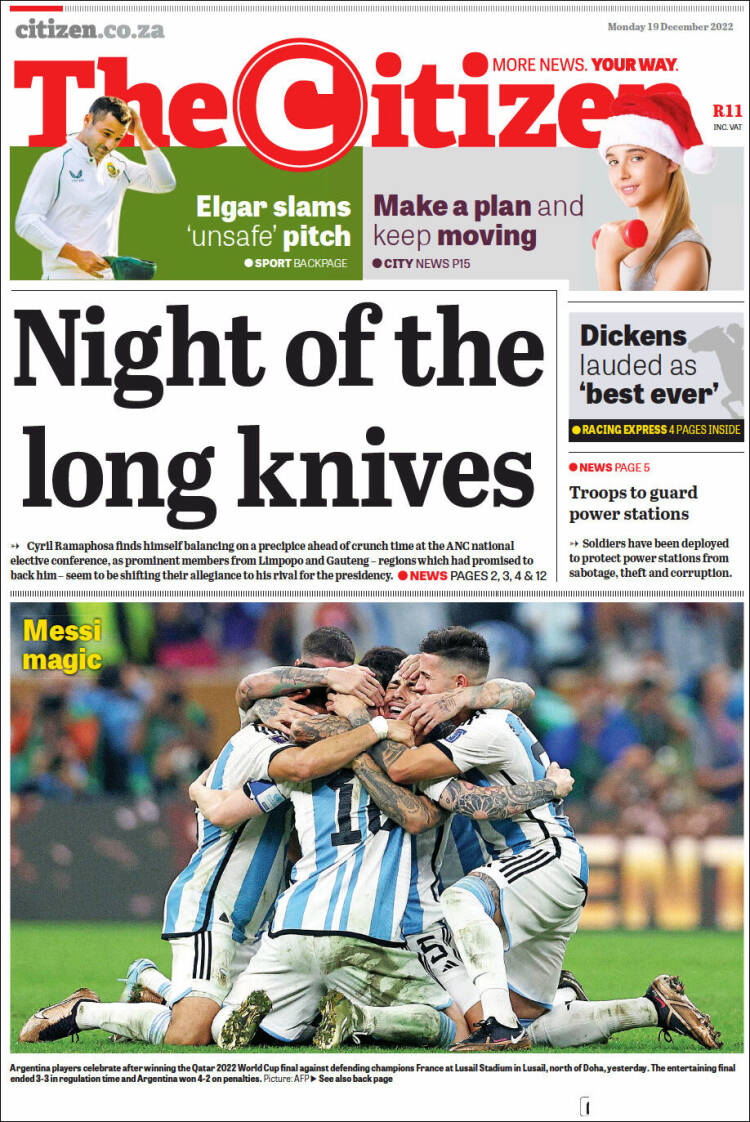 Portada de The Citizen (Sud&aacute;frica)