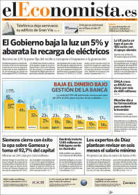 Portada de El Economista (Espa&ntilde;a)
