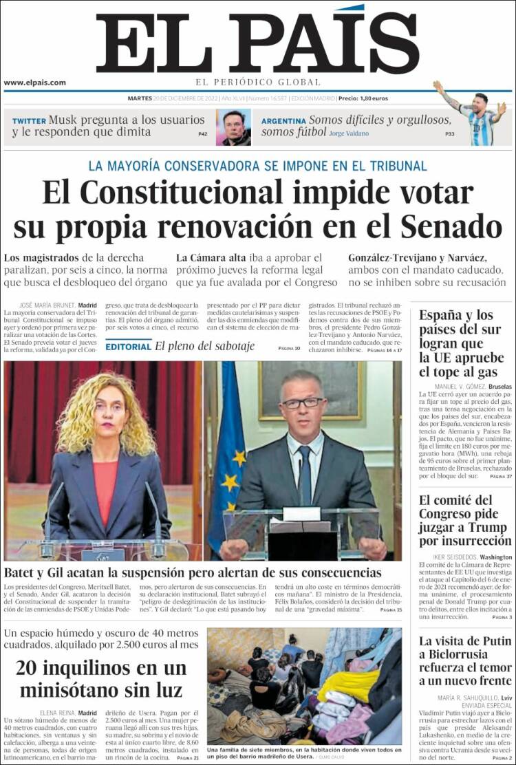 Portada de El País (Espa&ntilde;a)