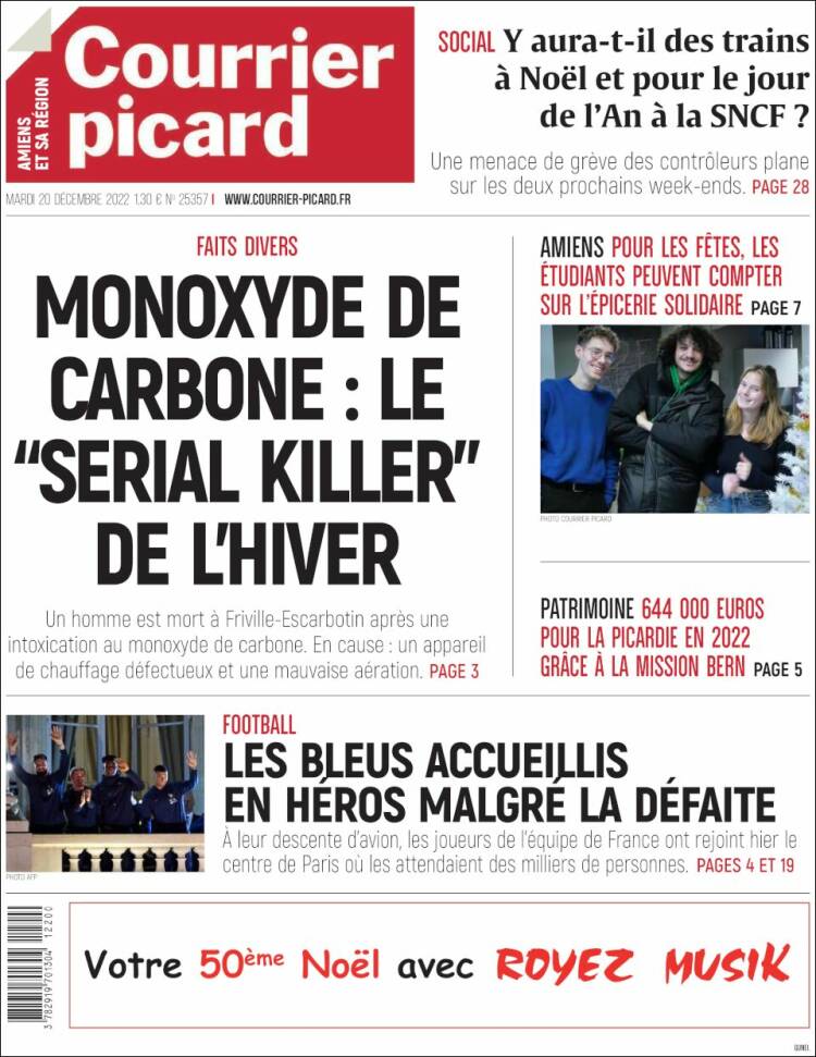 Portada de Courrier Picard (France)