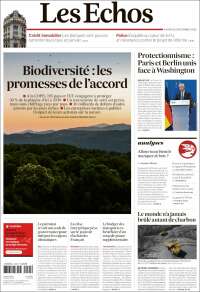 Portada de Les Echos (France)