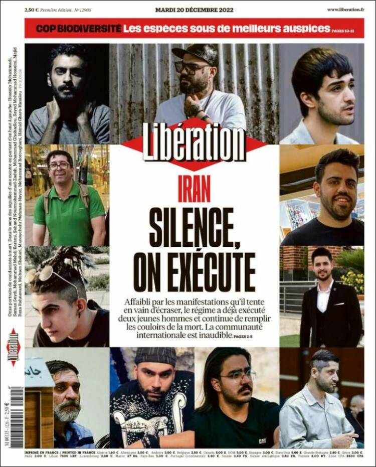 Portada de Libération (France)