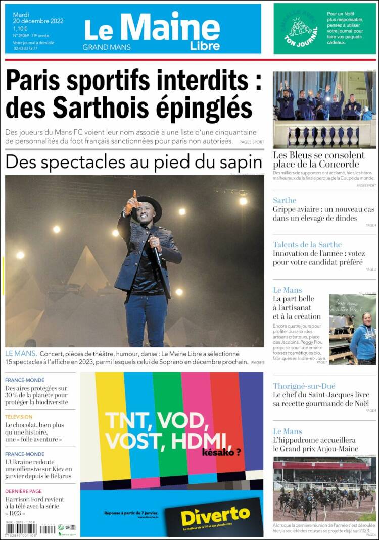 Portada de Le Maine Libre (France)