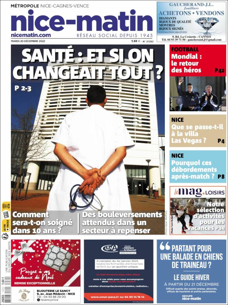 Portada de Nice-Matin (France)