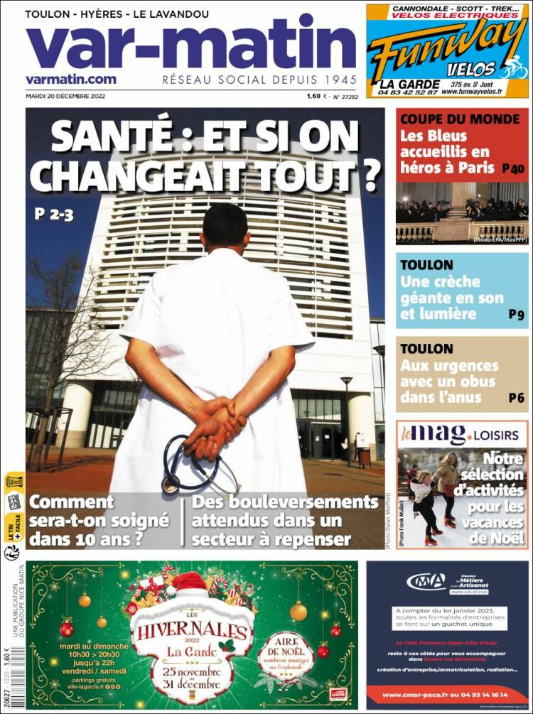 Portada de Var-Matin (France)