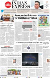 Portada de New Indian Express (India)