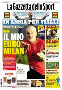 Portada de La Gazzetta dello Sport (Italia)