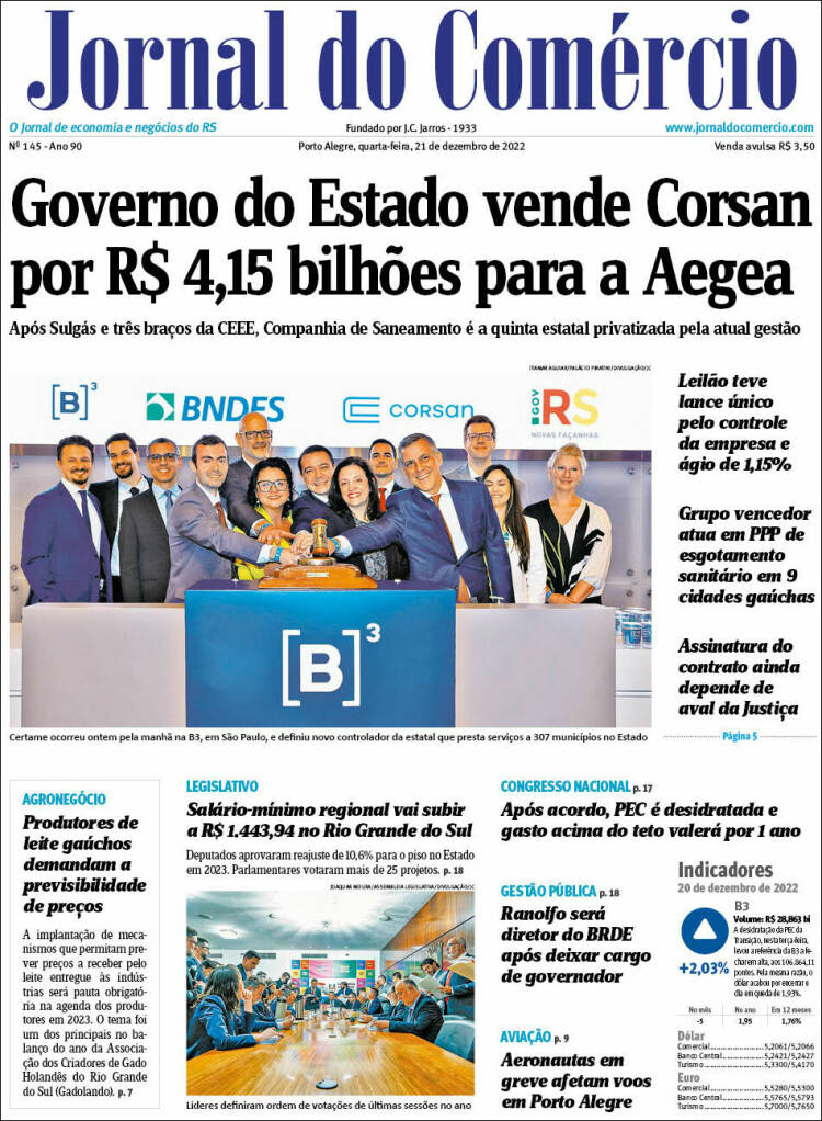 Portada de Jornal do Comércio (Brasil)