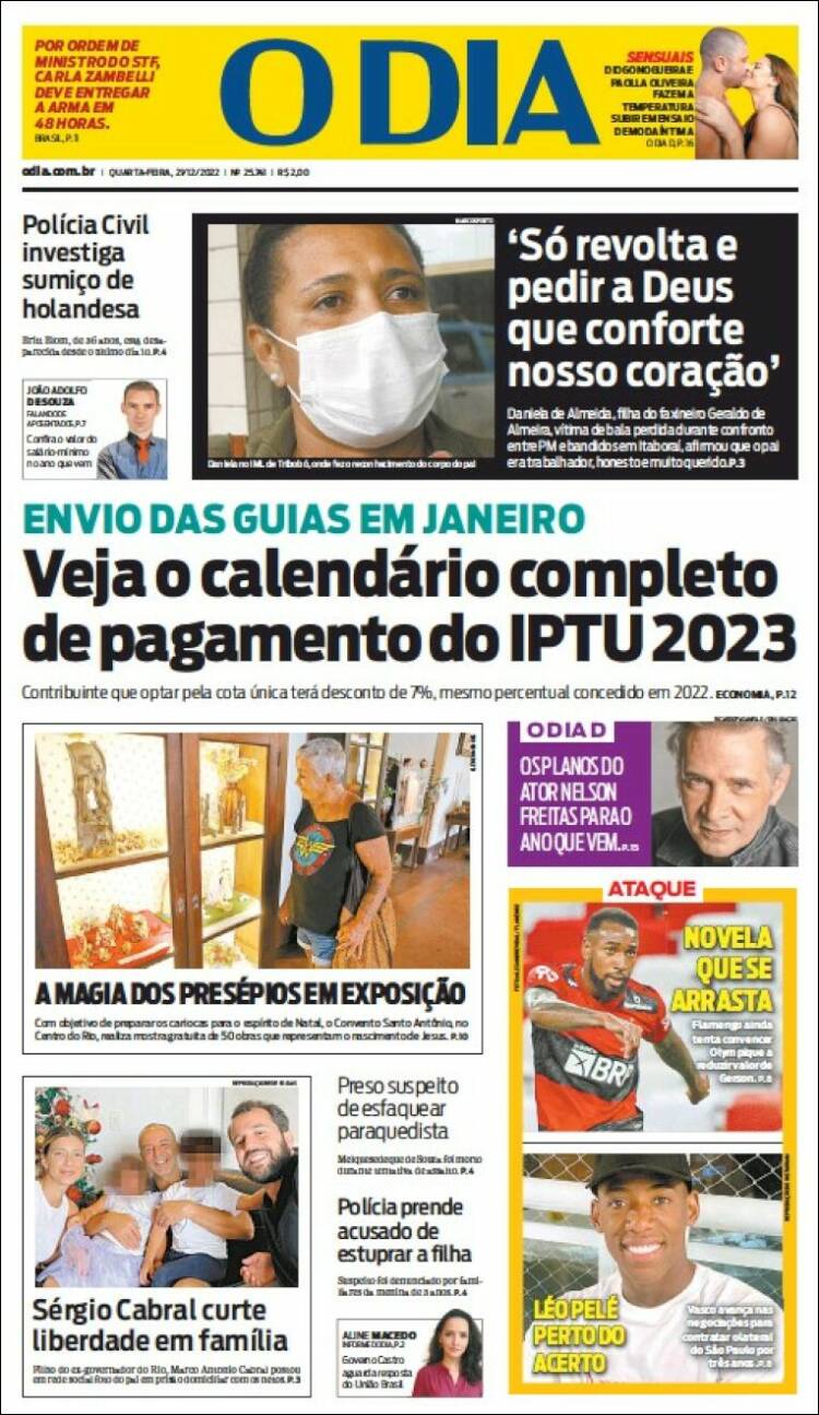 Portada de O Dia (Brasil)