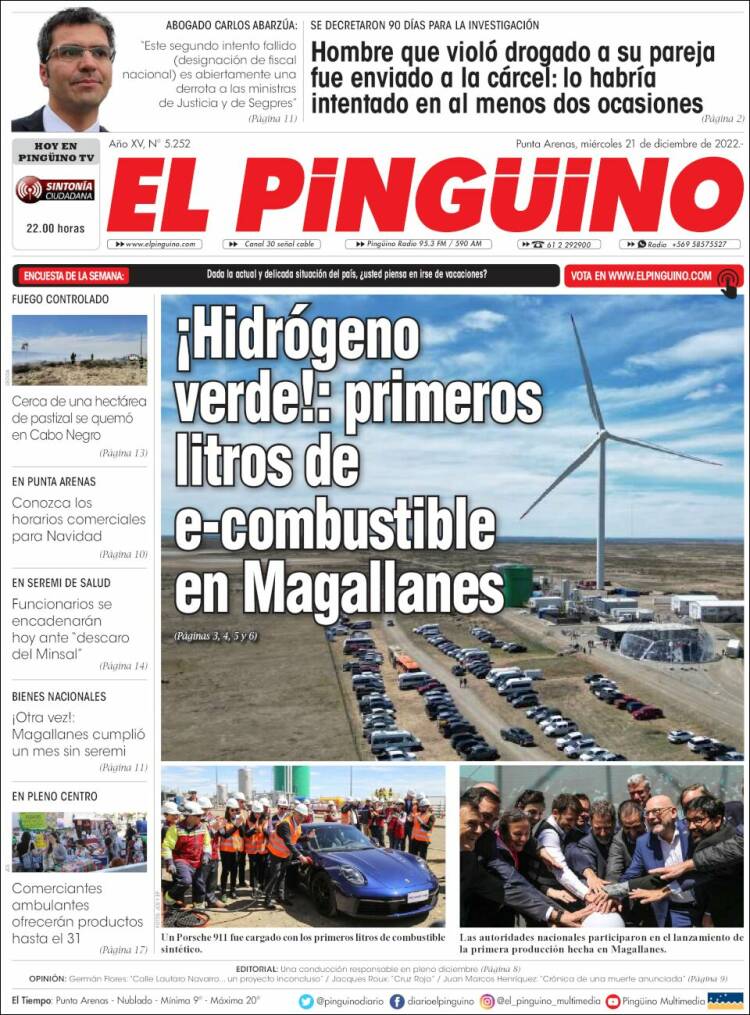 Portada de El Pingüino (Chile)