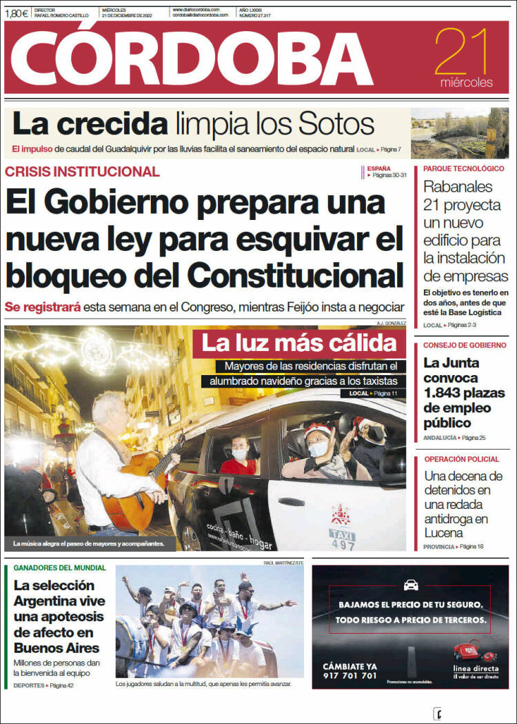 Portada de Diario de Córdoba (Spain)