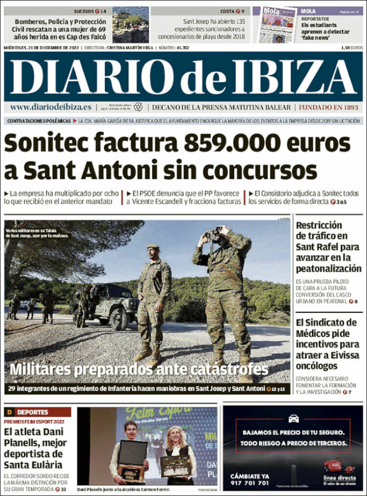 Portada de Diario de Ibiza (Spain)